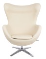 Fotel EGG SZEROKI eko skóra beżowy