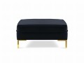 Pufa Luis aksamit granatowa na złotych nóżkach