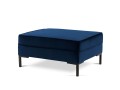 Pufa Luis ciemny niebieski aksamit na czarnych nóżkach