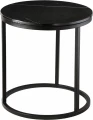 Okrągły stolik kawowy Accent z czarnym blatem marmurowym