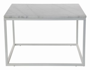 Stolik kawowy Accent blat biały marmur 75x75