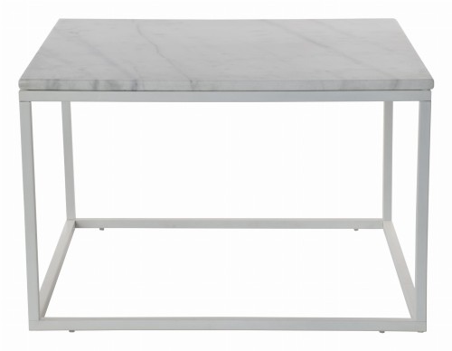 Stolik kawowy Accent blat biały marmur 75x75
