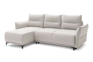 Beżowy narożnik Vulcano z funkcją spania