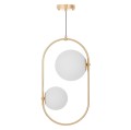 PODWÓJNA NOWOCZESNA LAMPA WISZĄCA ZŁOTA PANARI