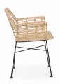 Krzesło z podłokietnikami rattanowe Tunas