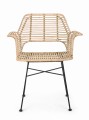 Krzesło z podłokietnikami rattanowe Tunas