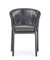 Eleganckie krzesło ogrodowe Florencia antracytowa plecionka
