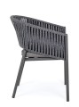 Eleganckie krzesło ogrodowe Florencia antracytowa plecionka