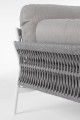Nowoczesna 2-osobowa szara sofa ogrodowa Pardis 