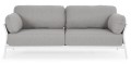 Nowoczesna 2-osobowa szara sofa ogrodowa Pardis 