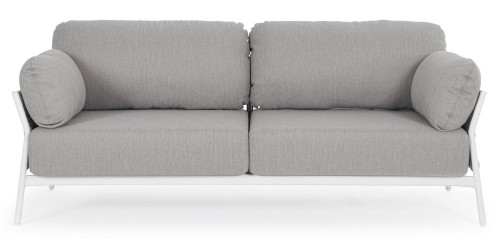 Nowoczesna 2-osobowa szara sofa ogrodowa Pardis 
