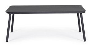 Nowoczesny prostokątny stolik kawowy ogrodowy Spike czarny 