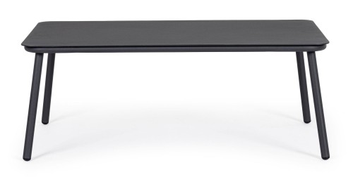 Nowoczesny prostokątny stolik kawowy ogrodowy Spike czarny 