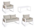 Biały zestaw ogrodowy wypoczynkowy Captiva