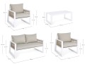 Biały zestaw ogrodowy wypoczynkowy Captiva