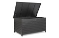 Duża czarna skrzynia do przechowywania ogrodowa Atlantic