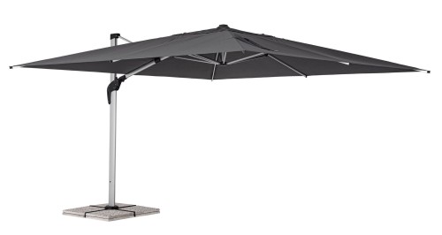Nowoczesny Parasol ogrodowy Aries ciemnoszary 4x4