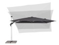 Nowoczesny Parasol ogrodowy Aries ciemnoszary 4x4