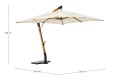 Parasol ogrodowy z elementem drewnianym Boho Bali 3x3