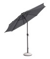 Prosty okrągły parasol ogrodowy Rio szary