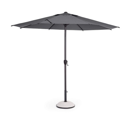 Prosty okrągły parasol ogrodowy Rio szary