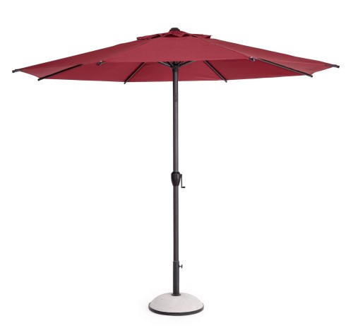 Prosty okrągły parasol ogrodowy Rio burgundowy