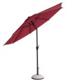 Prosty okrągły parasol ogrodowy Rio burgundowy