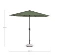 Prosty okrągły parasol ogrodowy Rio zielony