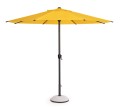 Prosty okrągły parasol ogrodowy Rio żółty