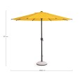 Prosty okrągły parasol ogrodowy Rio żółty