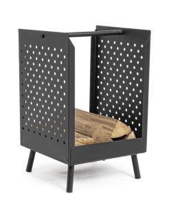 Nowoczesny stojak na drewno kominkowe Efesto