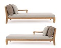Orientalna ogrodowa leżanka Bali Natural 2 w 1