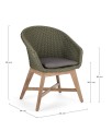 Jadalniane krzesło ogrodowe Coachella ciemno zielone