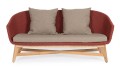 2 osobowa bordowa sofa ogrodowa Coachella
