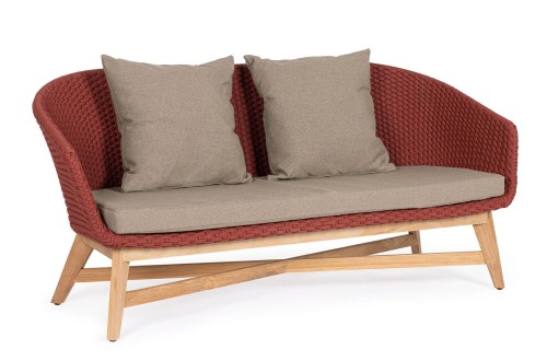 2 osobowa bordowa sofa ogrodowa Coachella