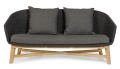 2 osobowa antracytowa sofa ogrodowa Coachella