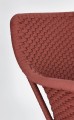 Komfortowe jadalniane krzesło ogrodowe bordowe Allison