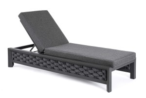 Antracytowy leżak ogrodowy sunbed Otavio