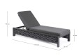 Antracytowy leżak ogrodowy sunbed Otavio