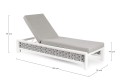 Szary leżak ogrodowy sunbed Otavio