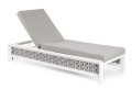 Szary leżak ogrodowy sunbed Otavio