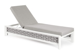 Szary leżak ogrodowy sunbed Otavio