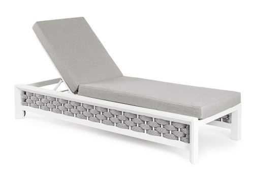 Szary leżak ogrodowy sunbed Otavio