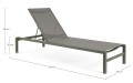 Nowoczesny leżak ogrodowy sunbed Konnor zielony