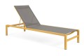 Nowoczesny leżak ogrodowy sunbed Konnor żółty