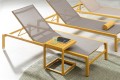 Nowoczesny leżak ogrodowy sunbed Konnor żółty