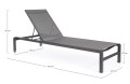Nowoczesny leżak ogrodowy sunbed Konnor antracytowy