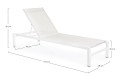 Nowoczesny leżak ogrodowy sunbed Konnor biały