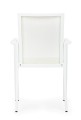 Ogrodowe krzesło jadalniane Konnor białe