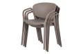 Krzesło ogrodowe Bent plastikowe Taupe